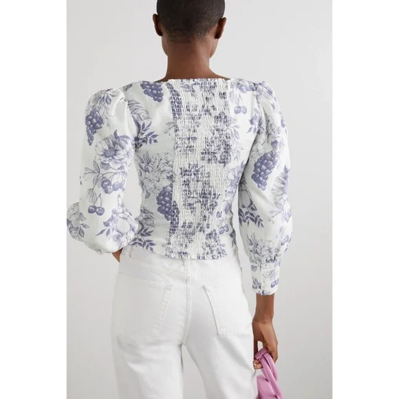 NEW Reformation Stilton Linen Top Carla 10 - Picture 3 of 17